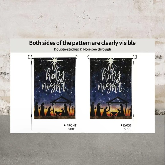 *NEW* O Holy Night Christmas Garden Flag - Picture 2 of 2